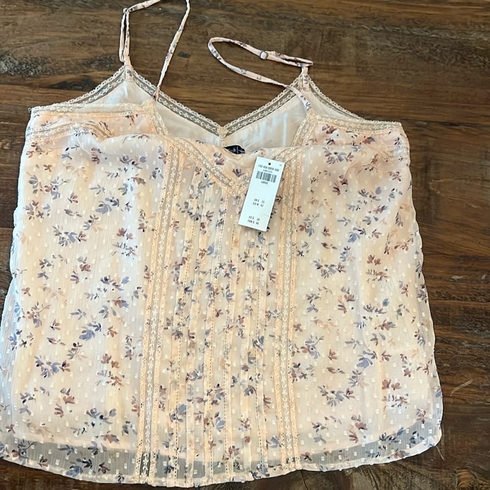 Pink floral tank